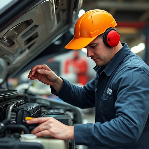auto technician working
