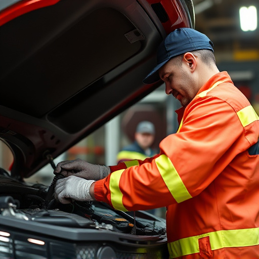 auto technician working