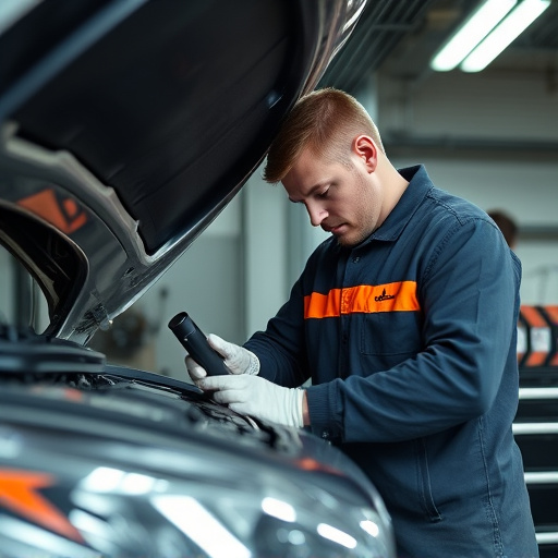 auto technician working