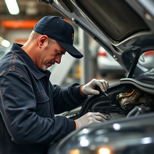 auto technician working