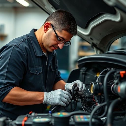 auto technician working