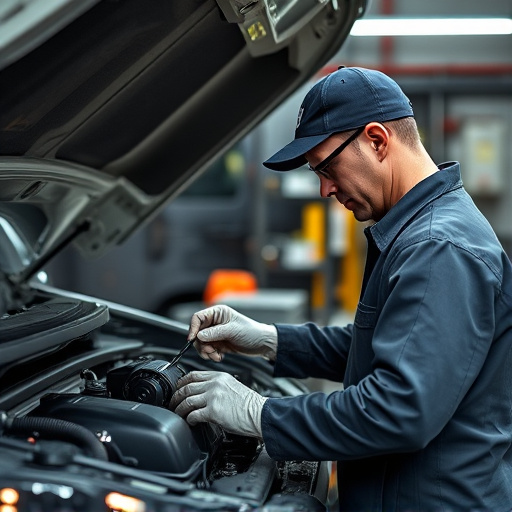 auto technician working