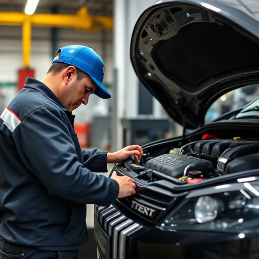 auto technician working