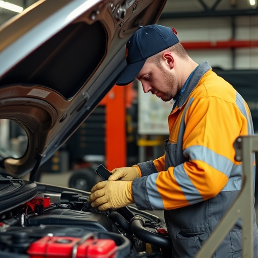 auto technician working