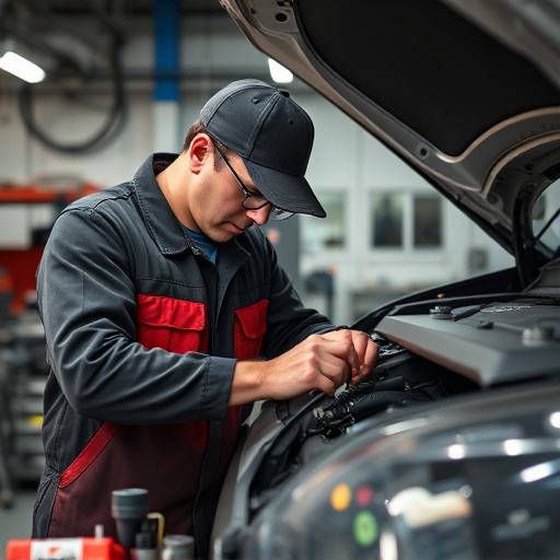 auto technician working