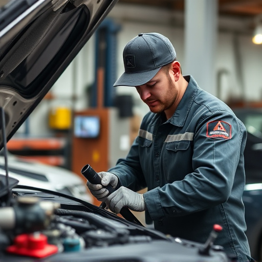 auto technician working
