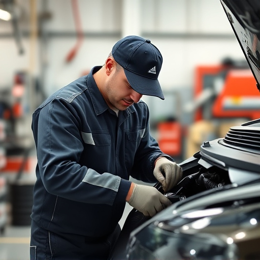 auto technician working