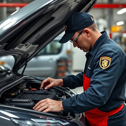 auto technician working