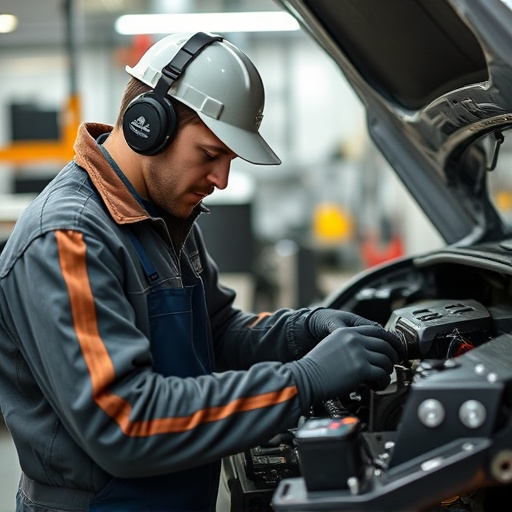 auto technician working