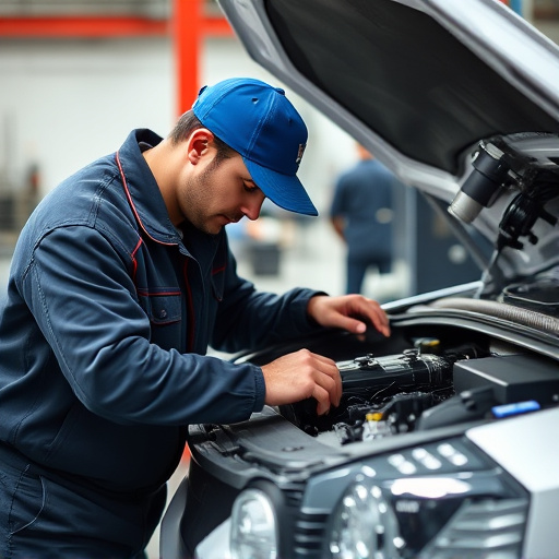 auto technician working