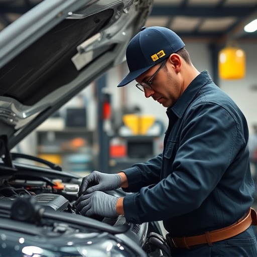 auto technician working