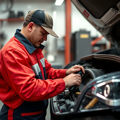 auto technician working
