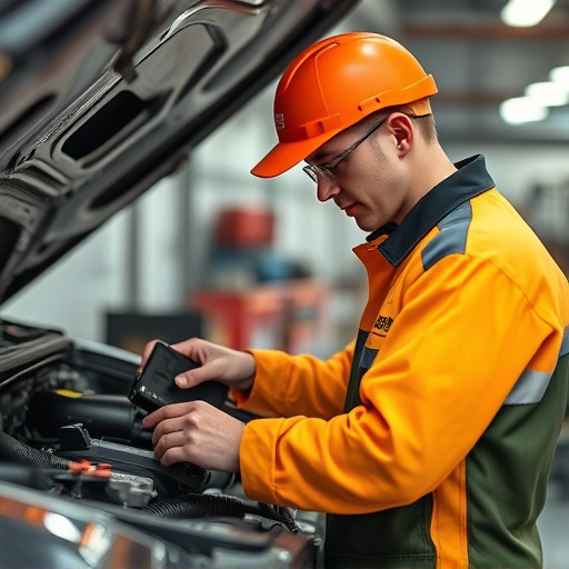 auto technician working