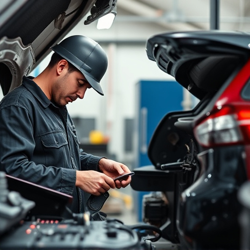 auto technician working
