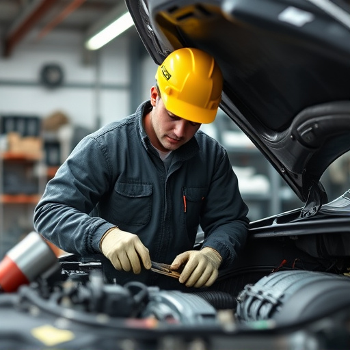 auto technician working