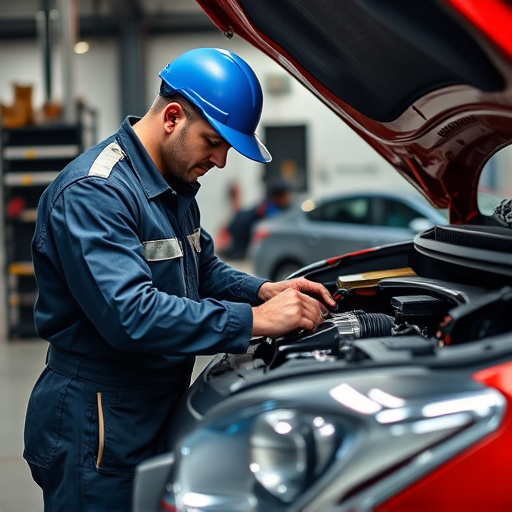 auto technician working