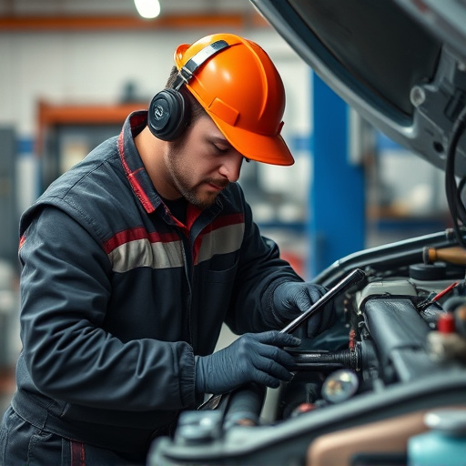 auto technician working