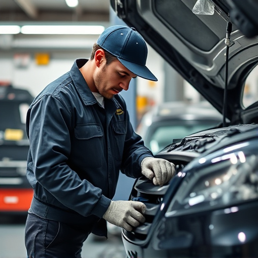 auto technician working