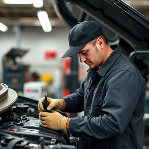 auto technician working