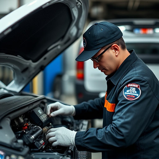 auto technician working
