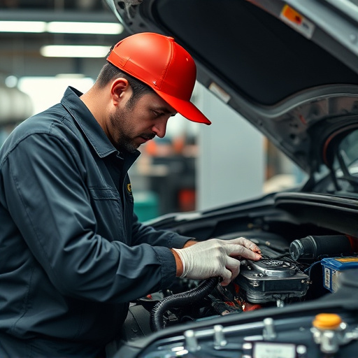 auto technician working