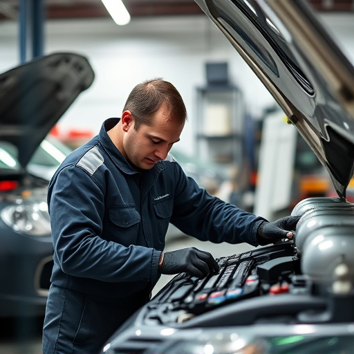 auto technician working