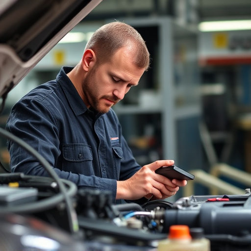 auto technician working