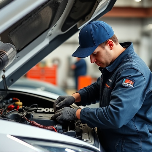 auto technician working