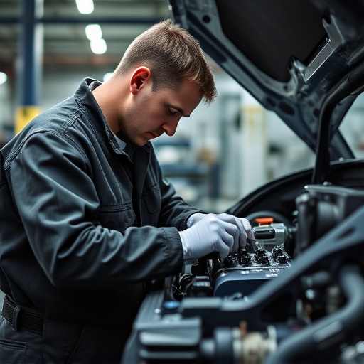 auto technician working