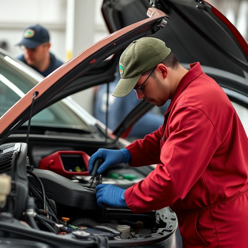auto technician working