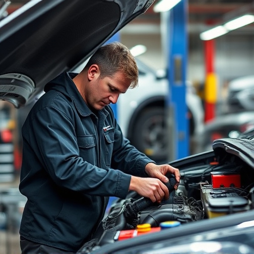 auto technician working