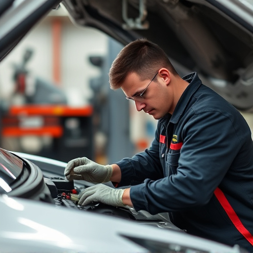 auto technician working
