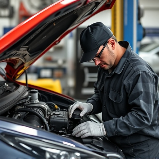 auto technician working