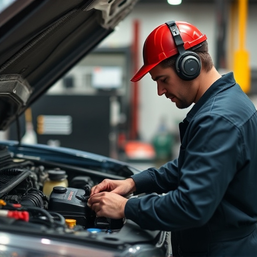auto technician working