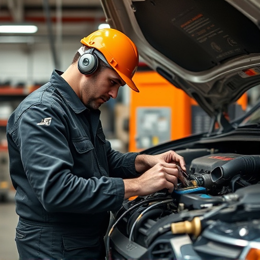 auto technician working