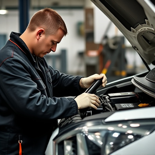 auto technician working