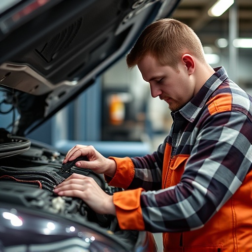auto technician working