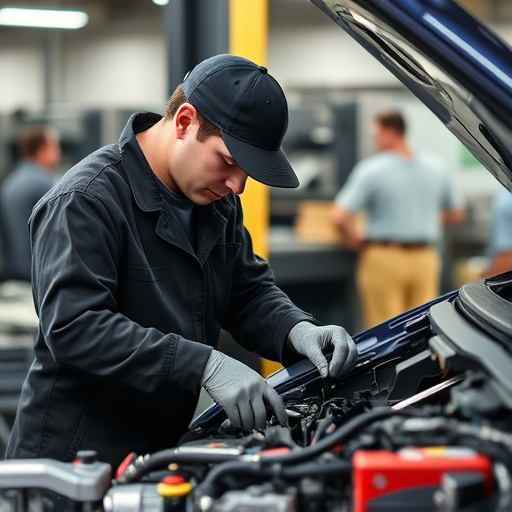 auto technician working