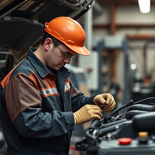 auto technician working