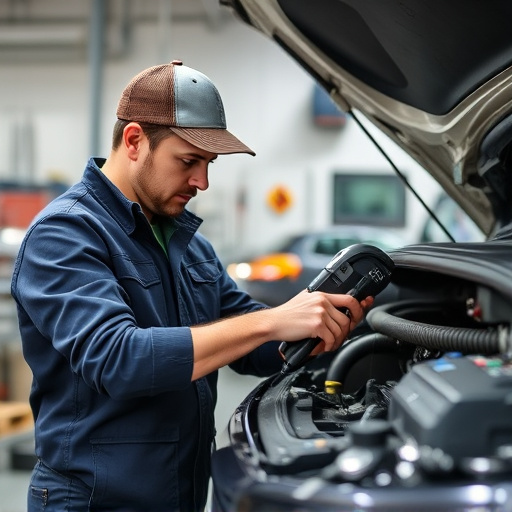 auto technician working