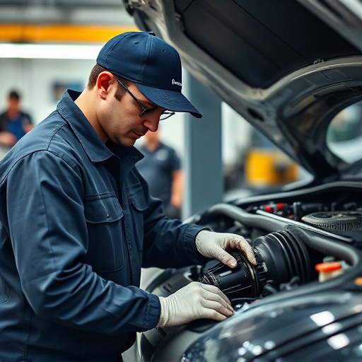 auto technician working