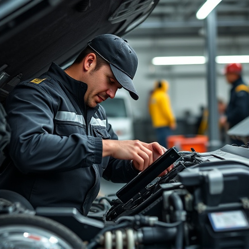 auto technician working