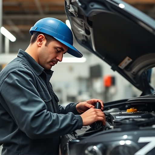 auto technician working