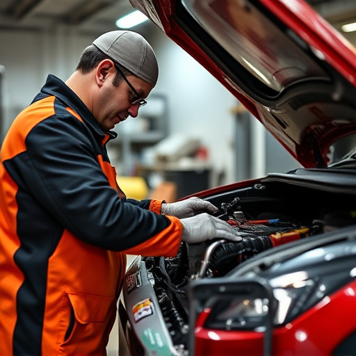 auto technician working