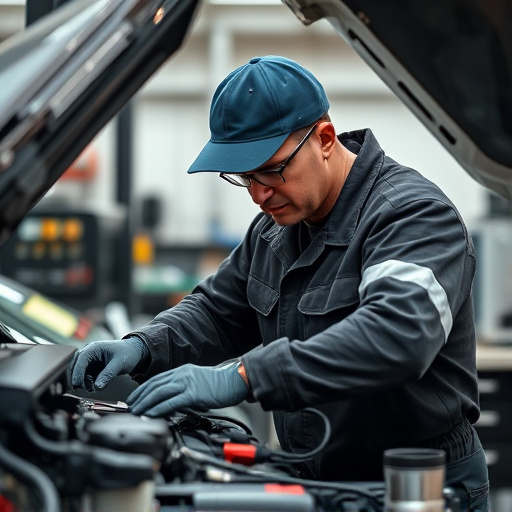 auto technician working