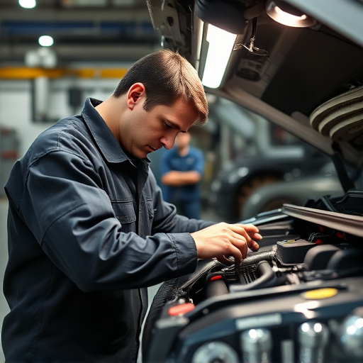 auto technician working