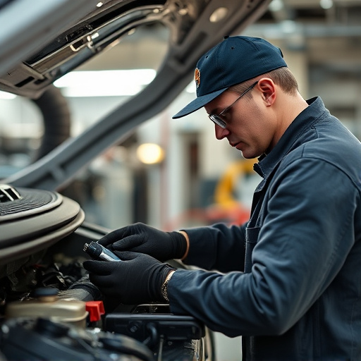 auto technician working
