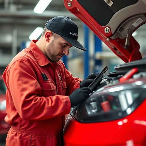 auto technician working