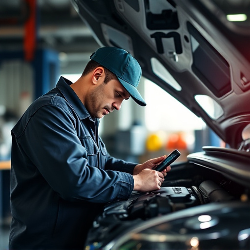 auto technician working