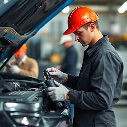 auto technician working